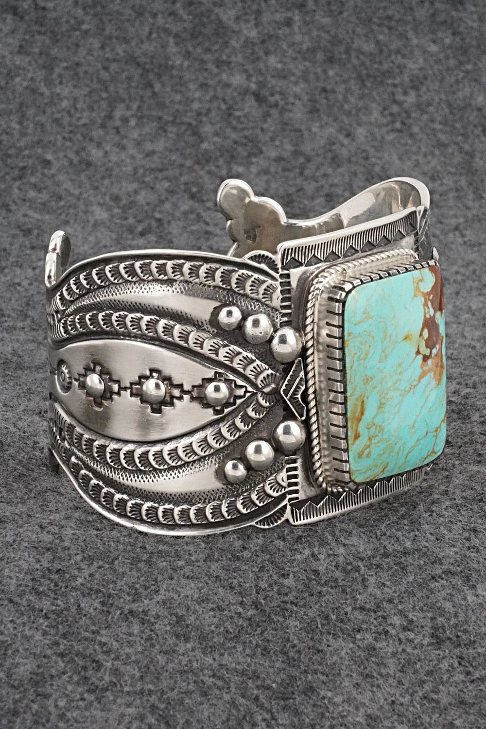 Turquoise & Sterling Silver Bracelet - Roland Dixson