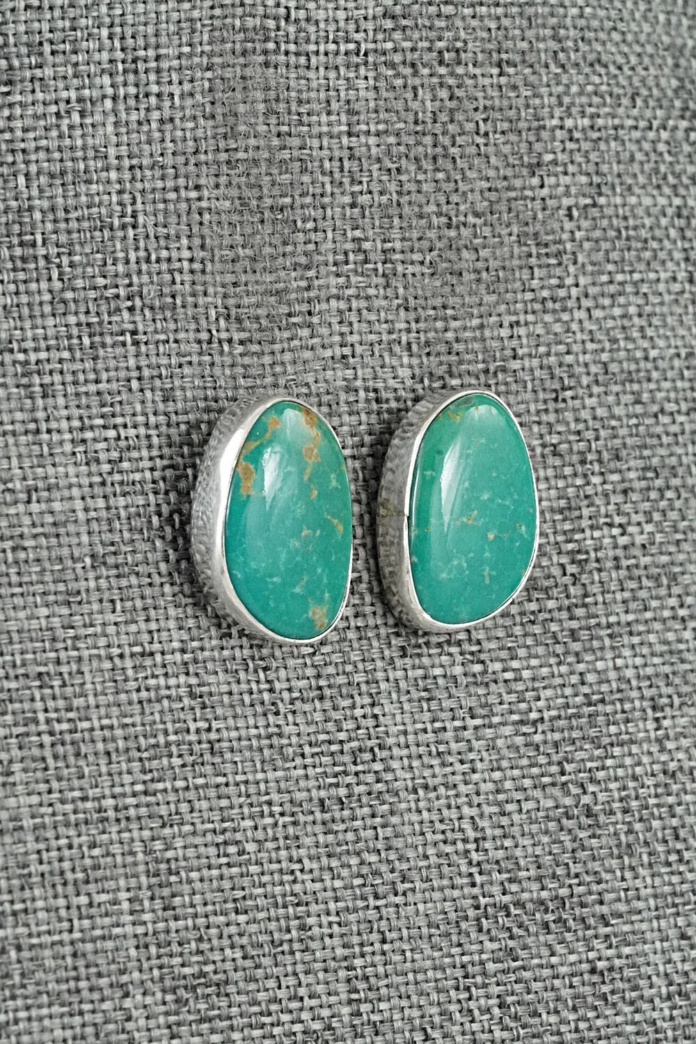 Turquoise & Sterling Silver Earrings - Eugene Gruber