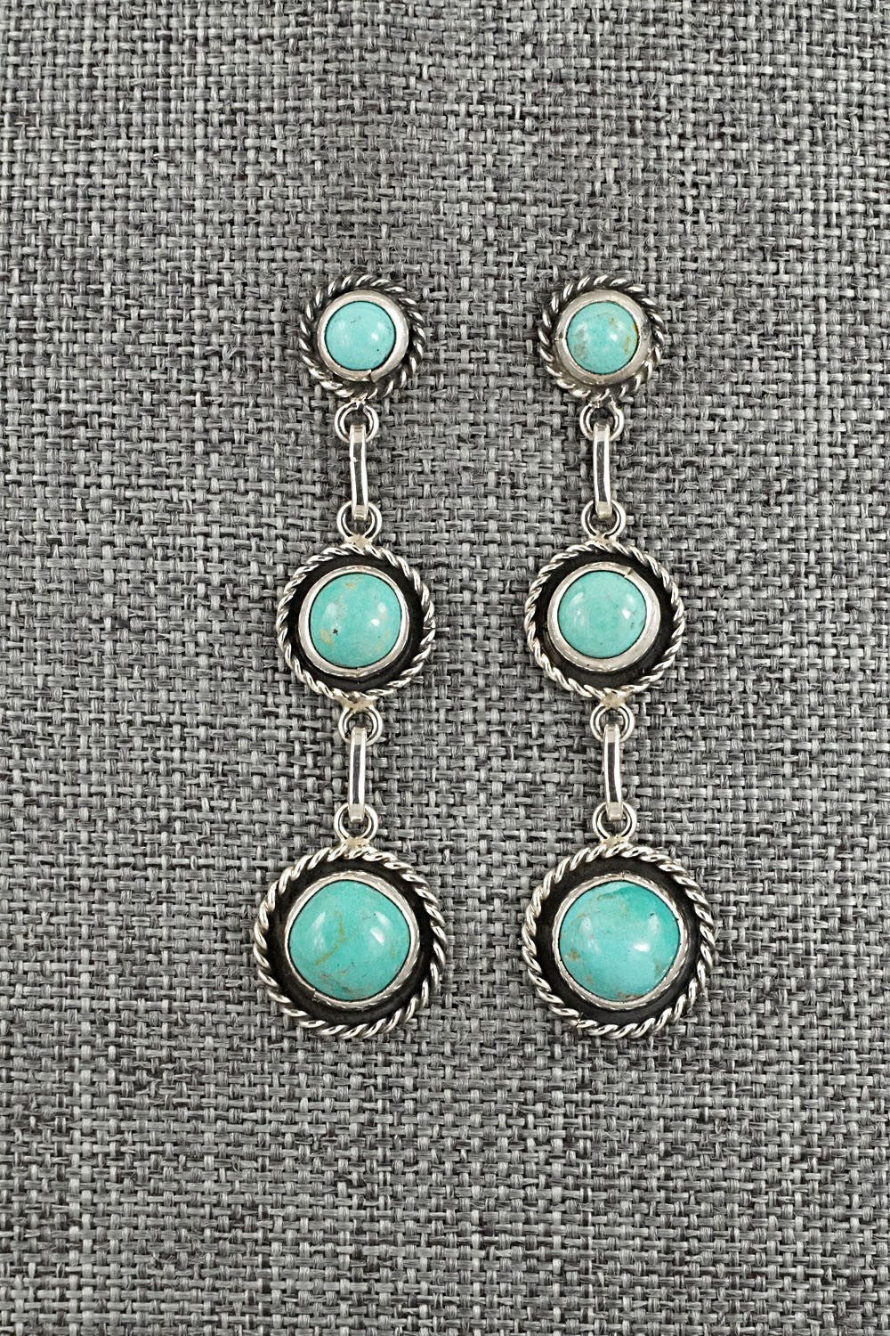 Turquoise & Sterling Silver Earrings - Martin Perry