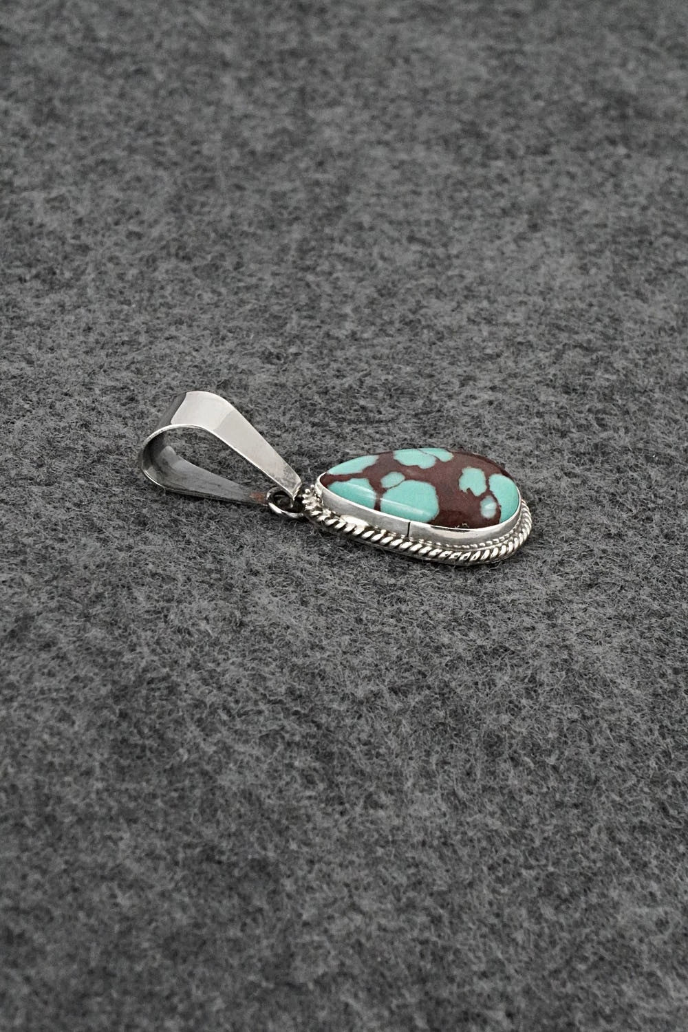 Turquoise & Sterling Silver Pendant - Eugene Gruber