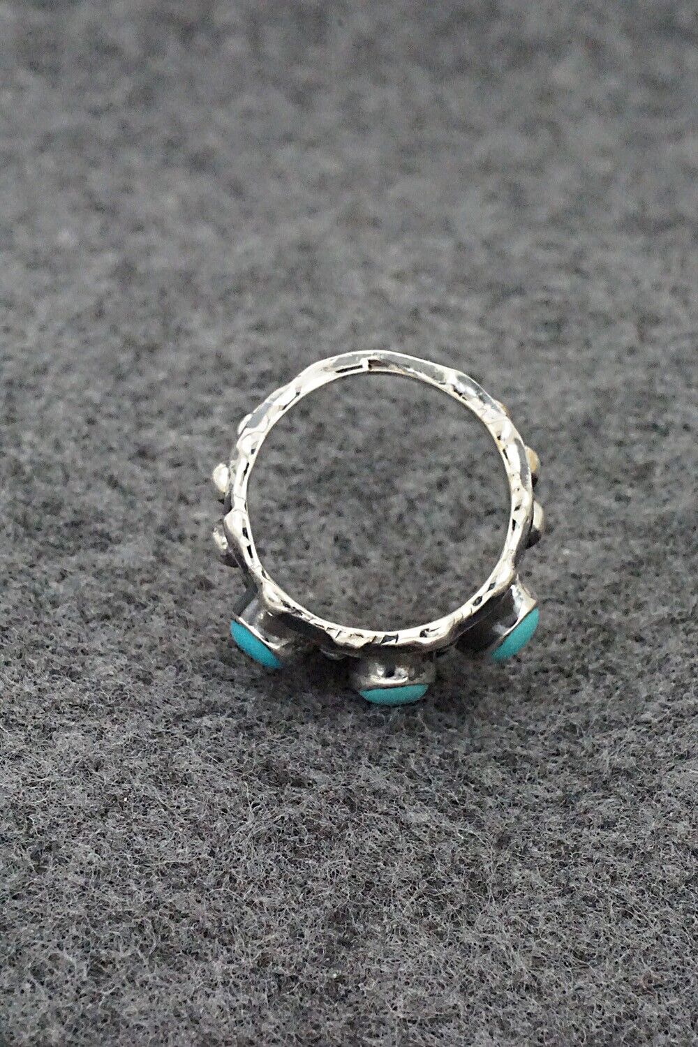 Turquoise & Sterling Silver Ring - Andrew Vandever - Size 6.5