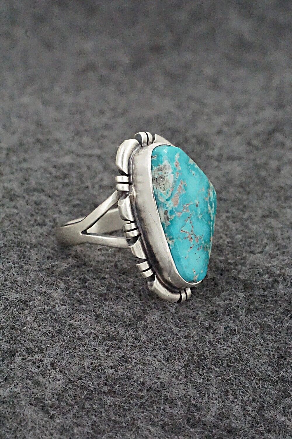 Turquoise & Sterling Silver Ring - Randy Boyd - Size 7.5