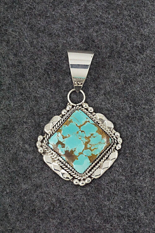 Turquoise & Sterling Silver Pendant - Kenny Calavaza