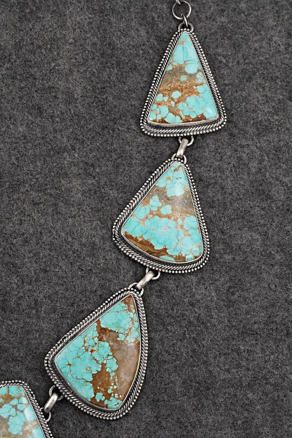 Turquoise & Sterling Silver Necklace and Earrings Set - Paul Livingston