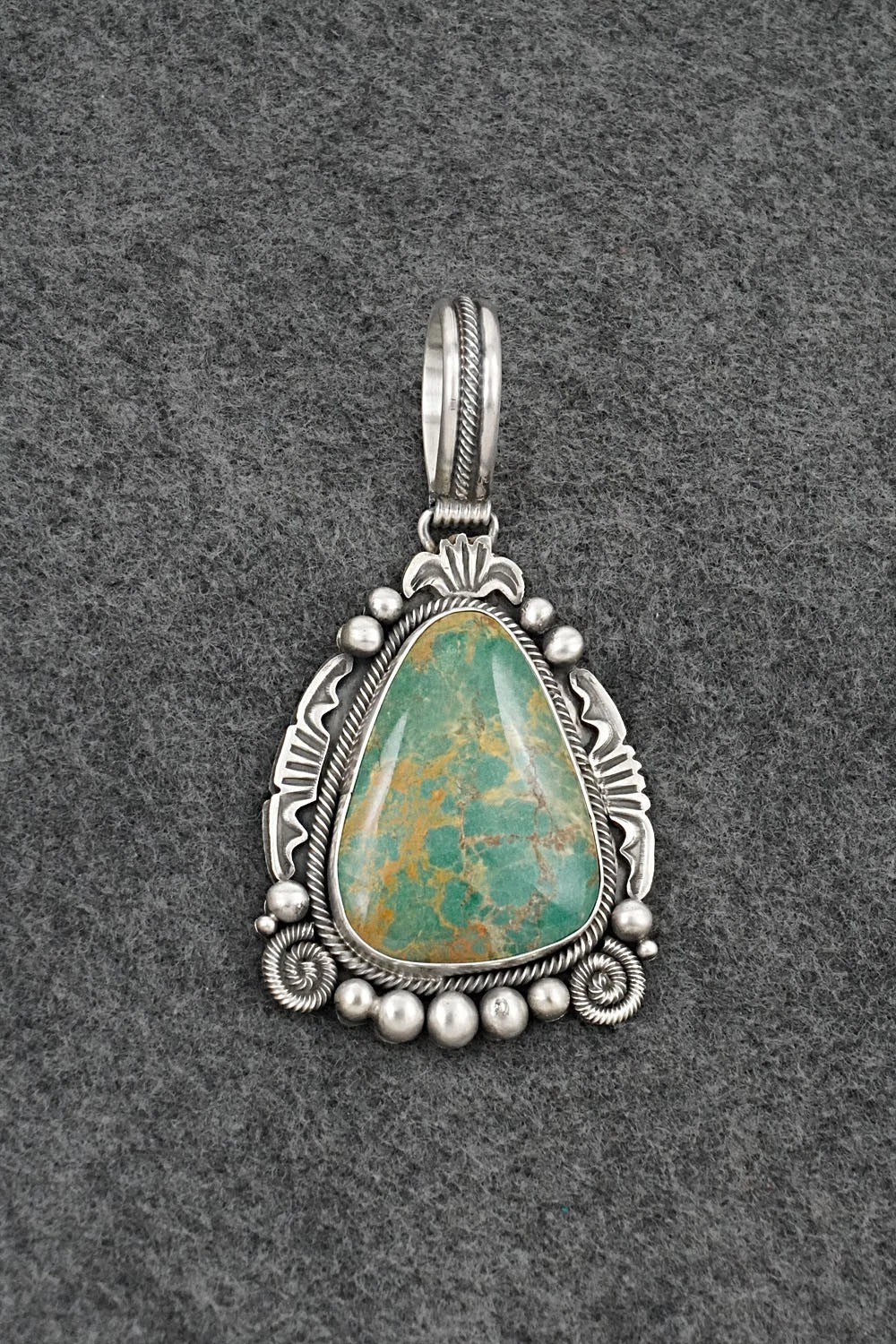 Turquoise & Sterling Silver Pendant - Rosita Calladitto