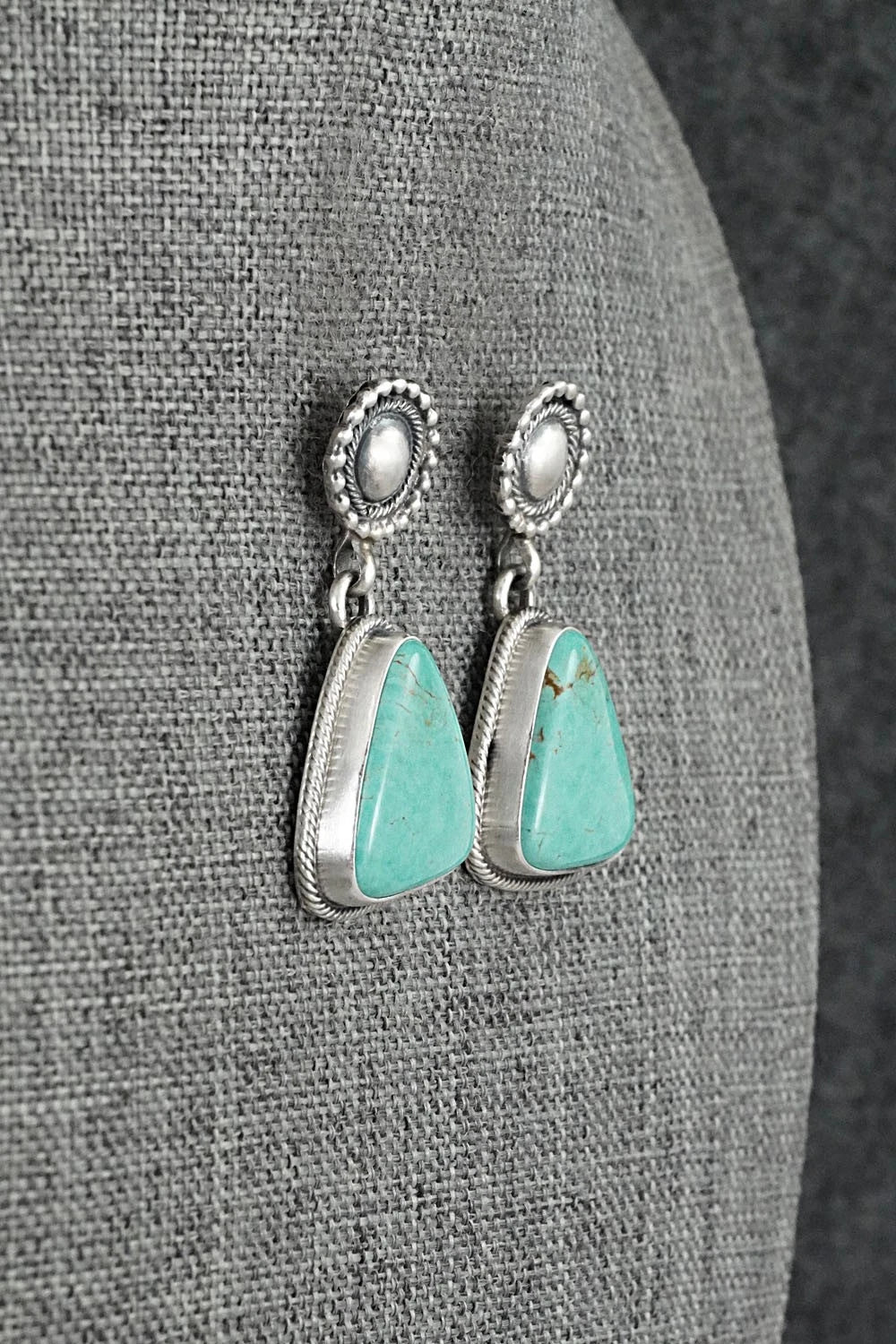 Turquoise & Sterling Silver Earrings - Darrin Livingston
