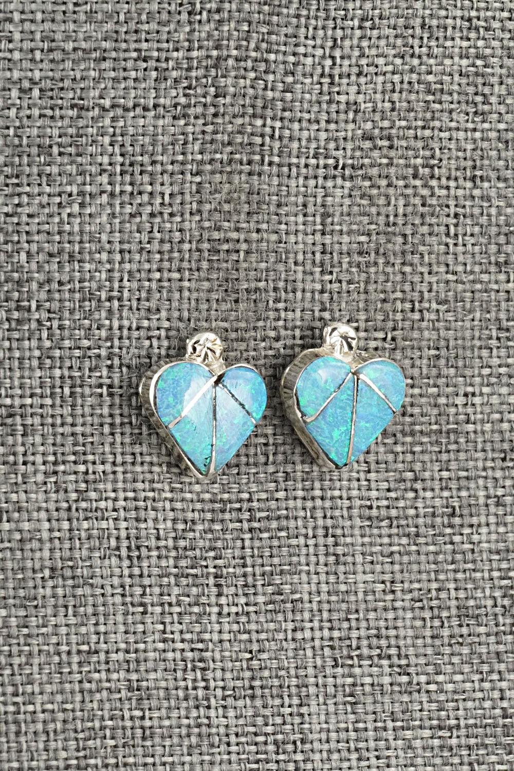 Opalite Inlay & Sterling Silver Earrings - Ola Eriacho