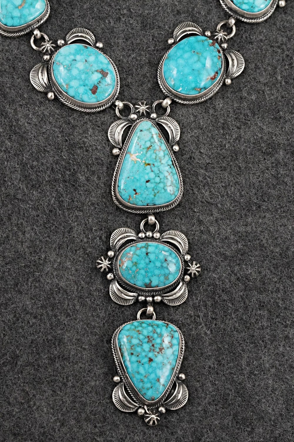 Turquoise & Sterling Silver Necklace and Earrings Set - Randy Boyd