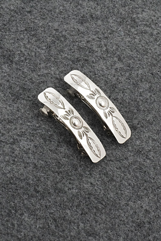 Sterling Silver Hair Barrettes - Bertha Begay