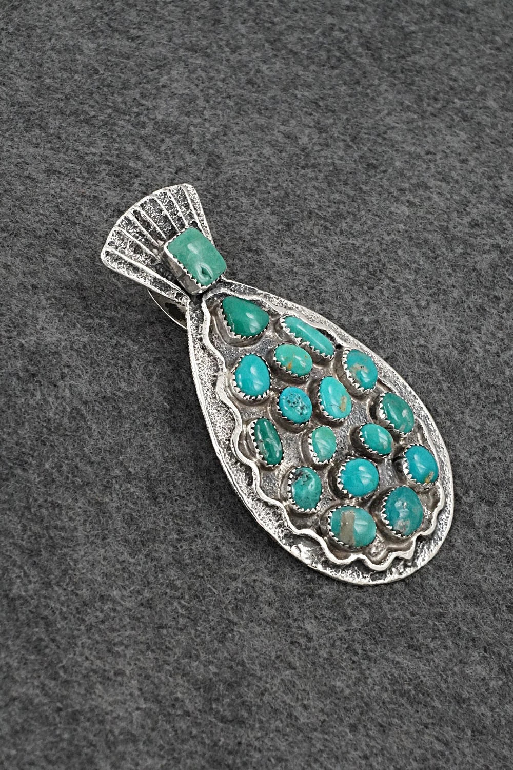 Turquoise & Sterling Silver Pendant - Delbert Arviso