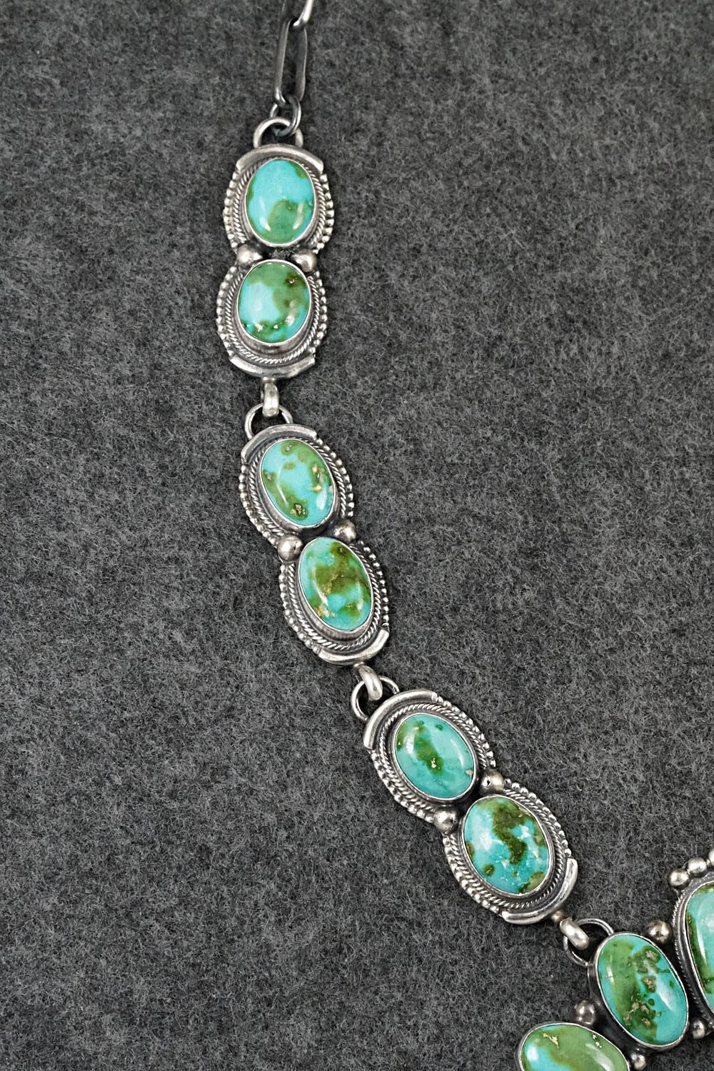Turquoise & Sterling Silver Squash Blossom Set - Kathleen Livingston