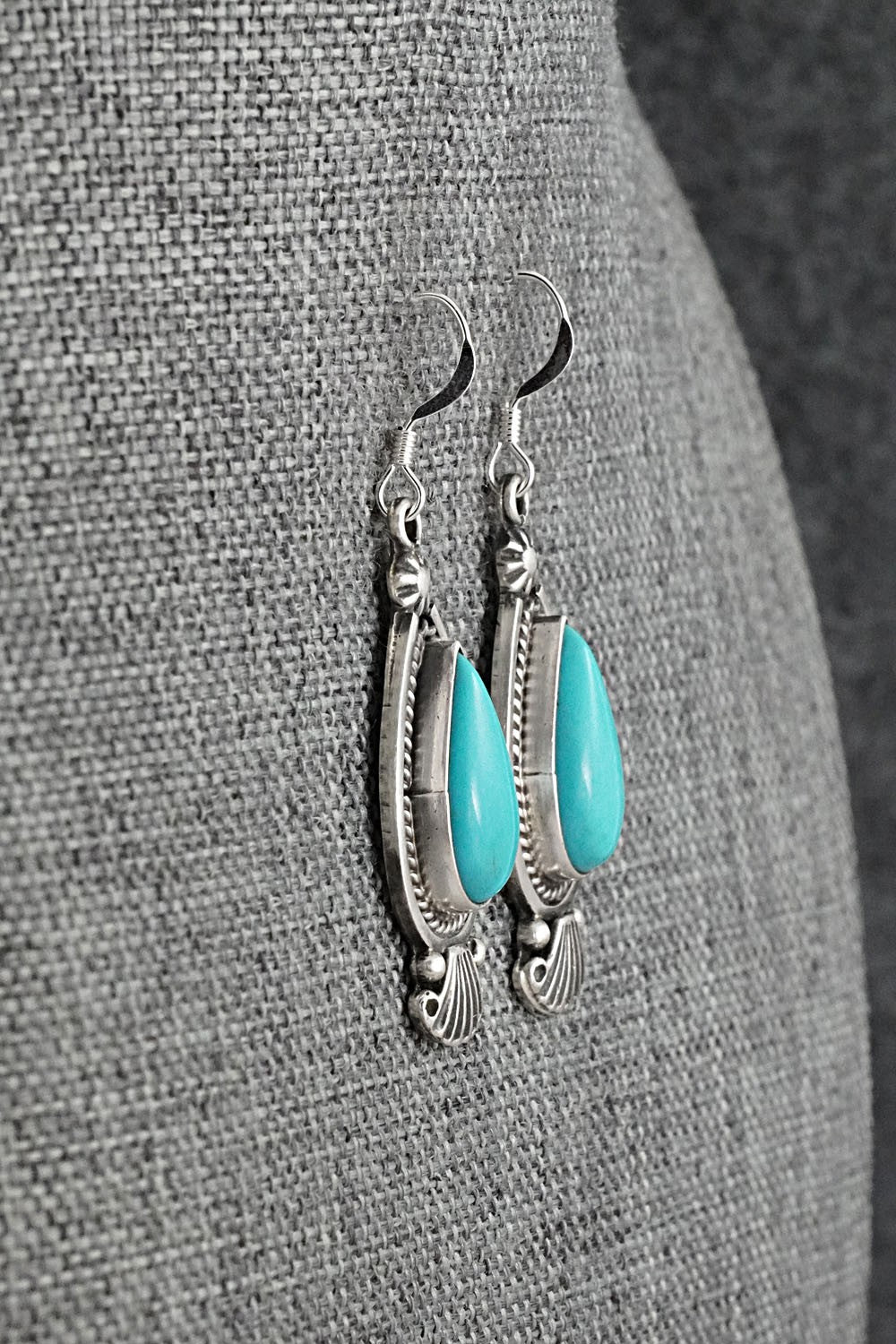 Turquoise & Sterling Silver Earrings - Verley Betone