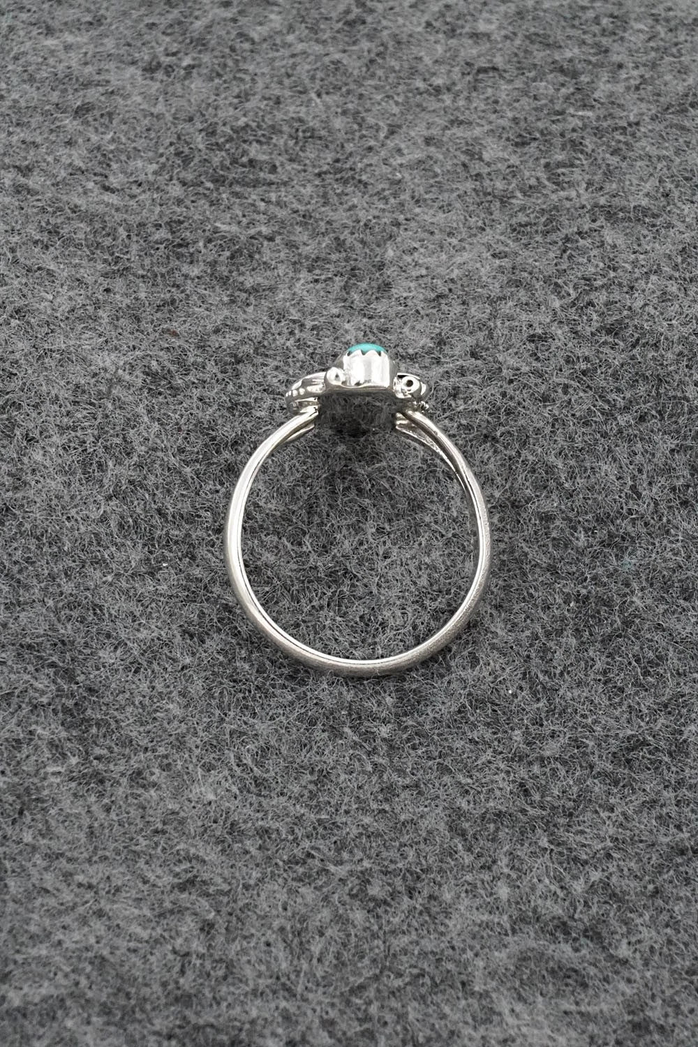 Turquoise and Sterling Silver Ring - Judy Largo - Size 7.75