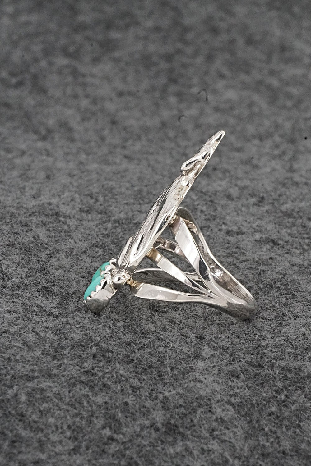 Turquoise & Sterling Silver Ring - Robert Martinez - Size 7.75