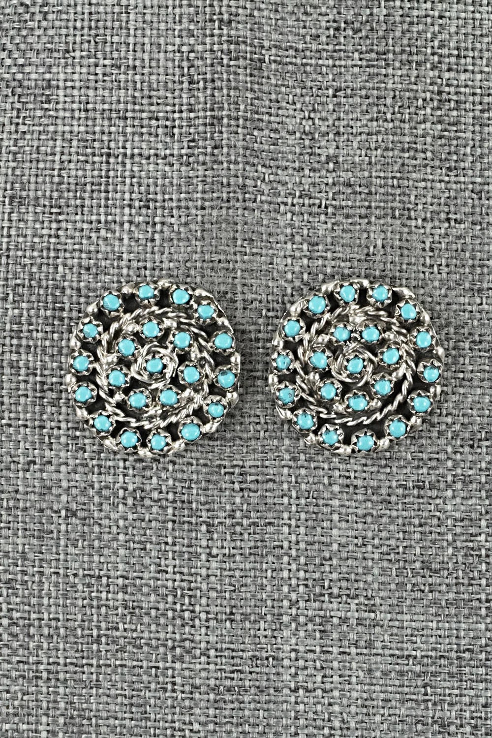 Turquoise & Sterling Silver Earrings - Randy Hooee