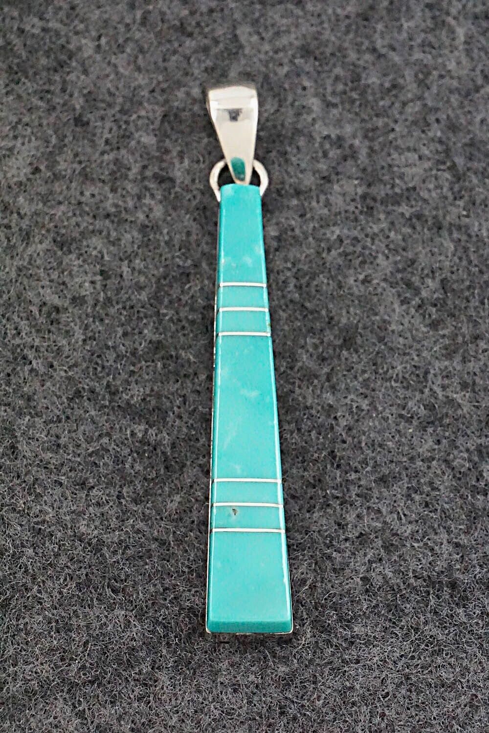 Turquoise & Sterling Silver Pendant - Madarrel Kallestewa