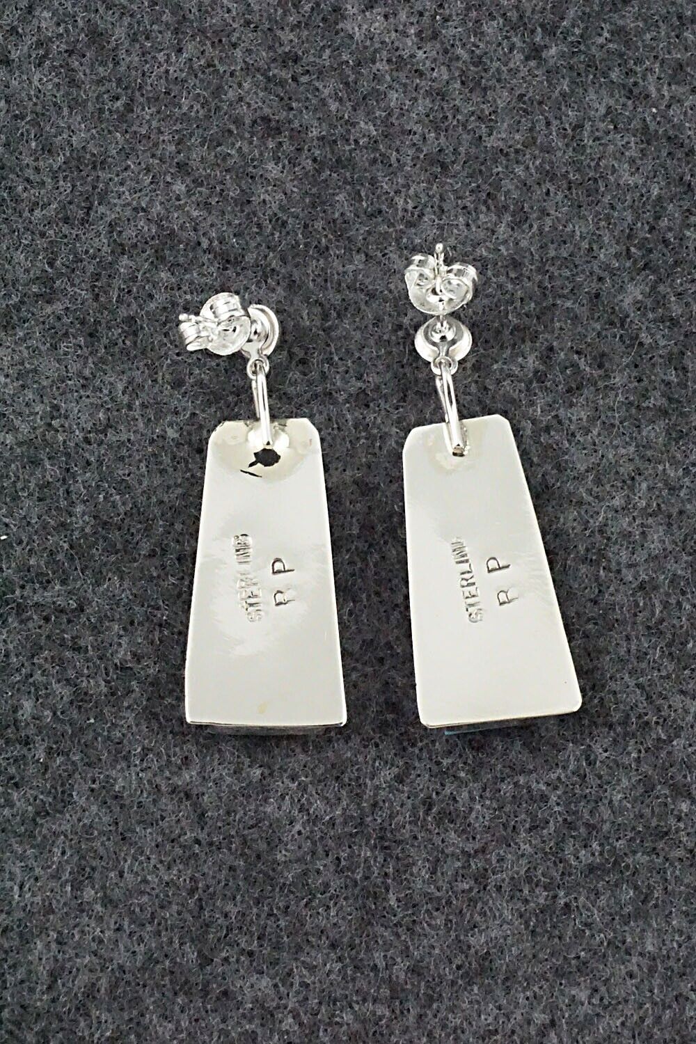 Turquoise & Sterling Silver Earrings - Brenda Pete