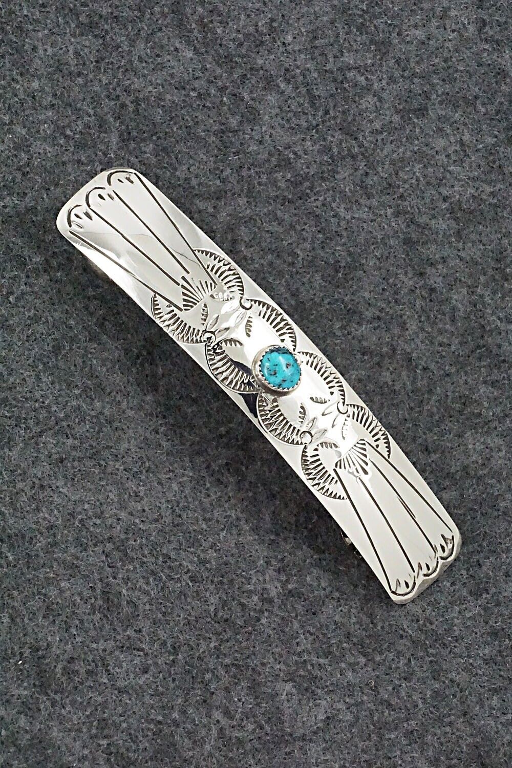 Turquoise & Sterling Silver Hair Barrette - Jolene Begay