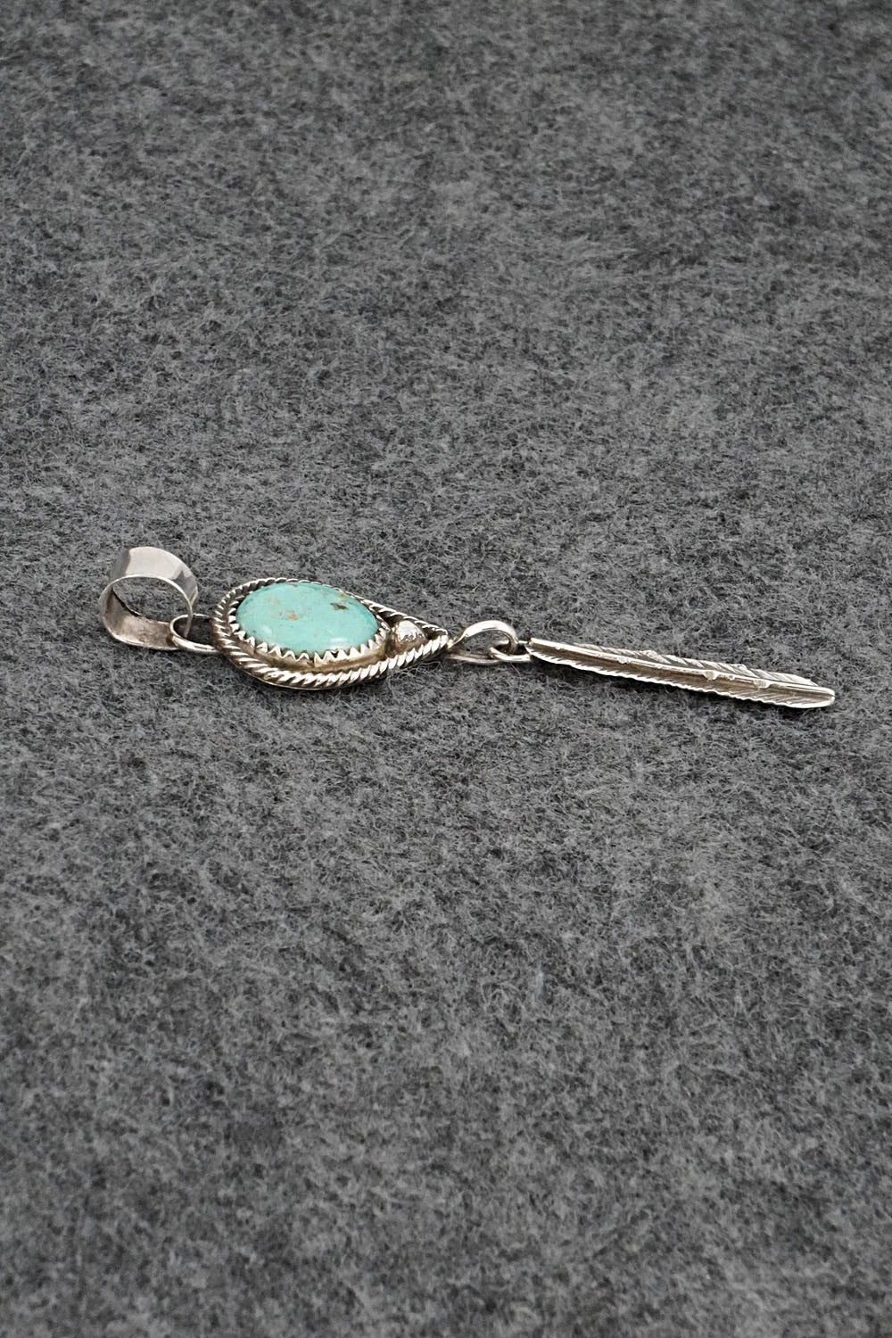 Turquoise & Sterling Silver Pendant - Priscilla Reeder