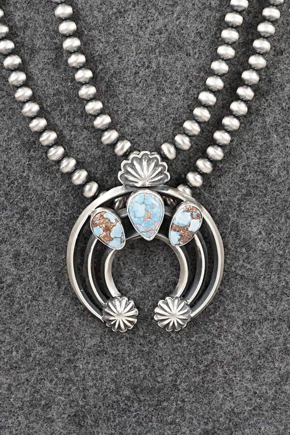 Turquoise & Sterling Silver Necklace - Davey Morgan