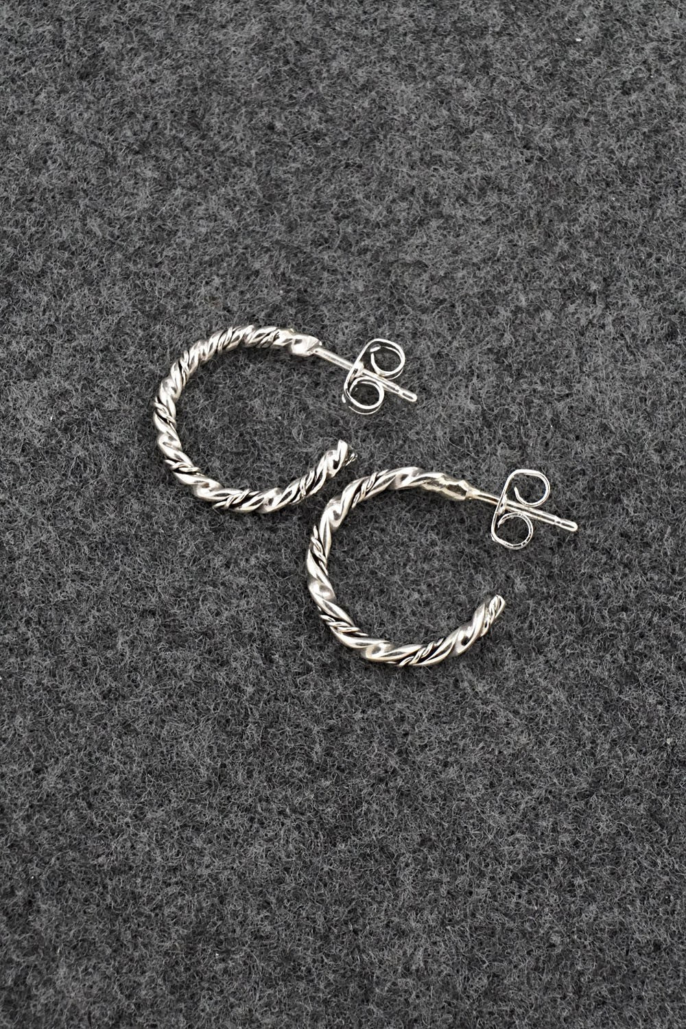 Sterling Silver Hoop Earrings - Elaine Tahe