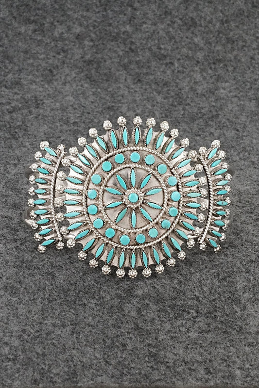 Turquoise & Sterling Silver Bracelet - Merlinda Chavez