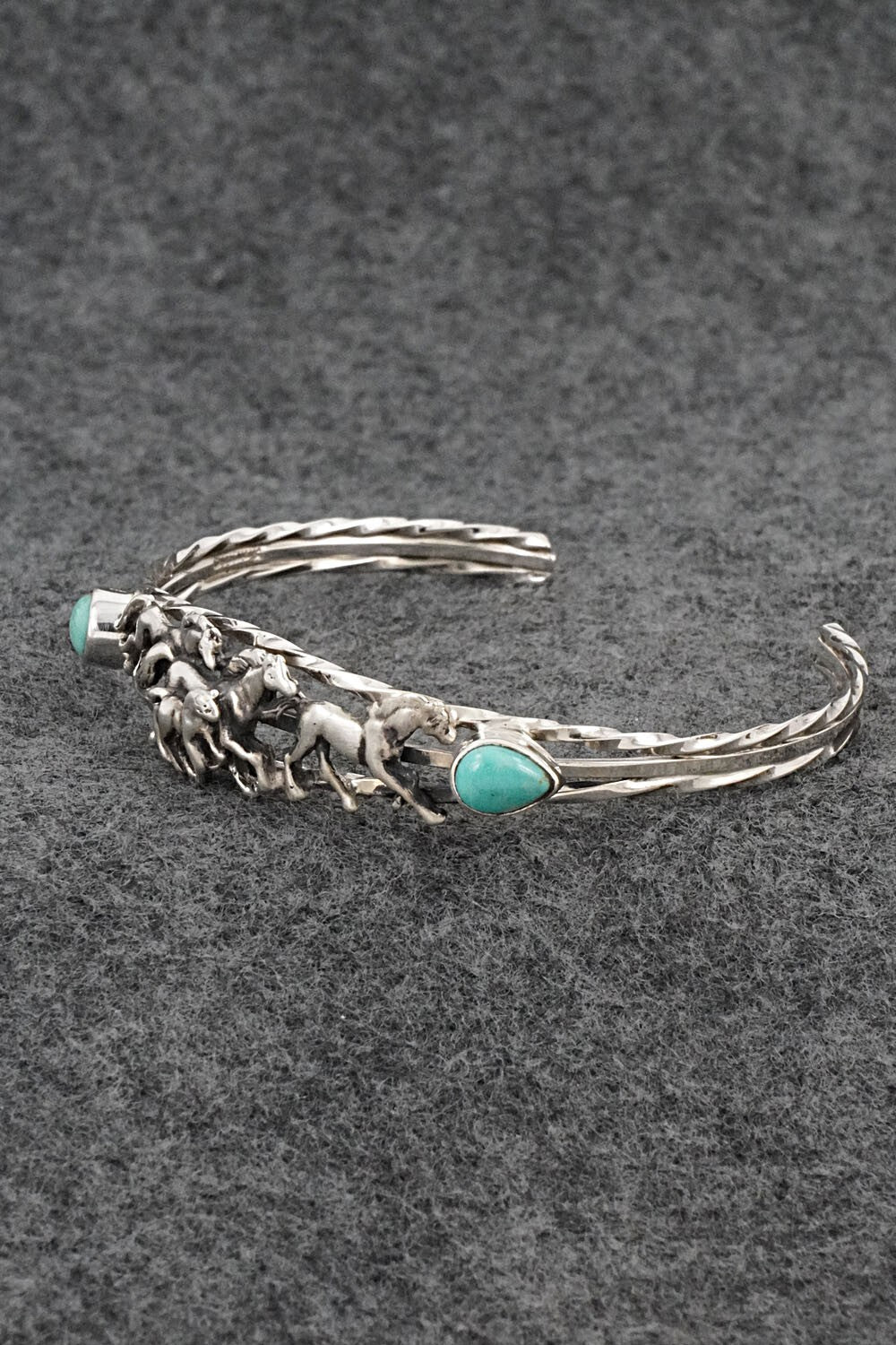 Turquoise & Sterling Silver Bracelet - Bobby Platero