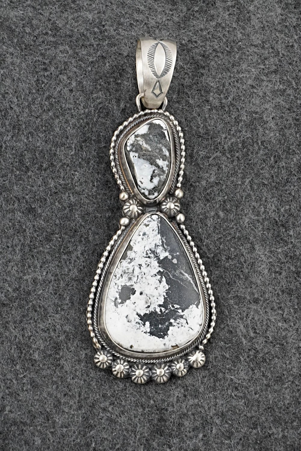 White Buffalo & Sterling Silver Pendant - Kathleen Livingston