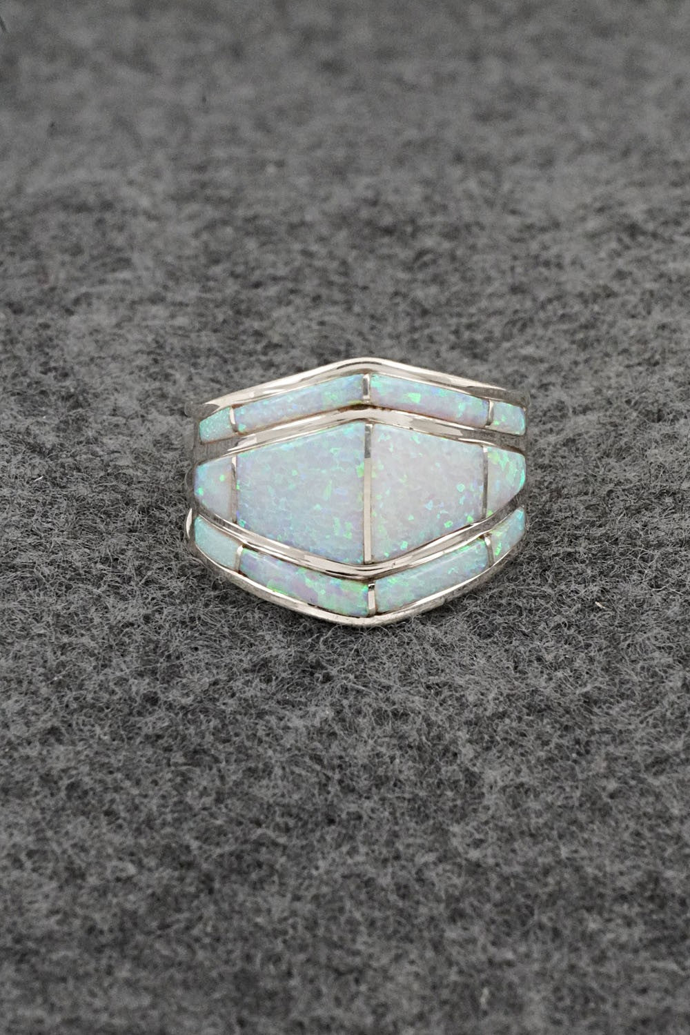 Opalite & Sterling Silver Ring - Andrew Enrico - Size 9