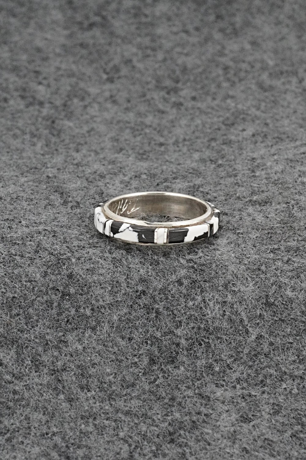 White Buffalo & Sterling Silver Ring - Terrance Panteah - Size 8