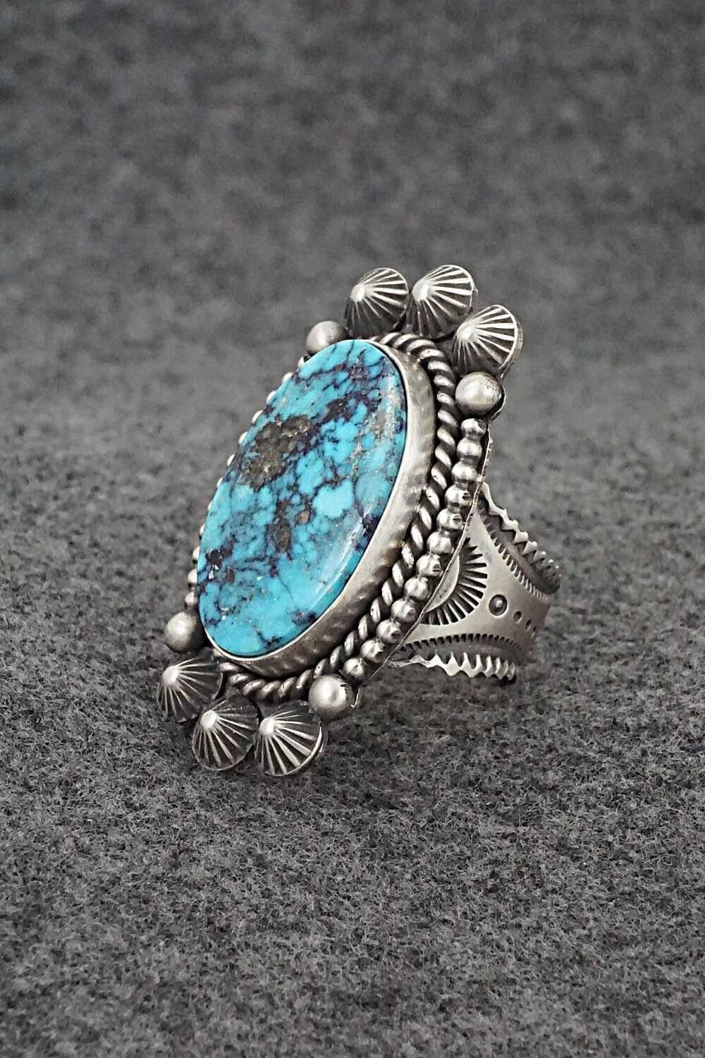 Turquoise & Sterling Silver Ring - Michael Calladitto - Size 9