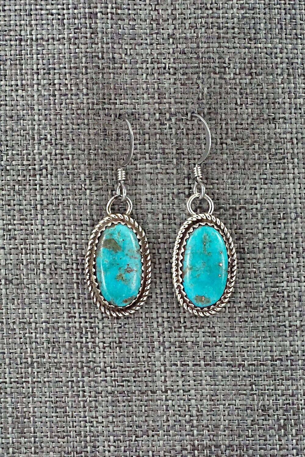 Turquoise & Sterling Silver Earrings - Ernest Hawthorne