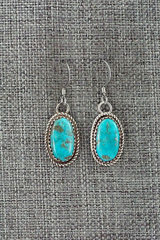 Turquoise & Sterling Silver Earrings - Ernest Hawthorne