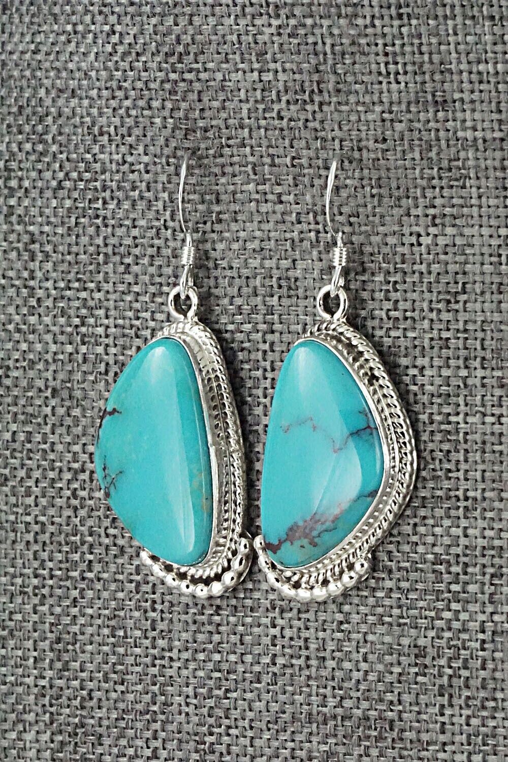 Turquoise & Sterling Silver Earrings - Verley Betone