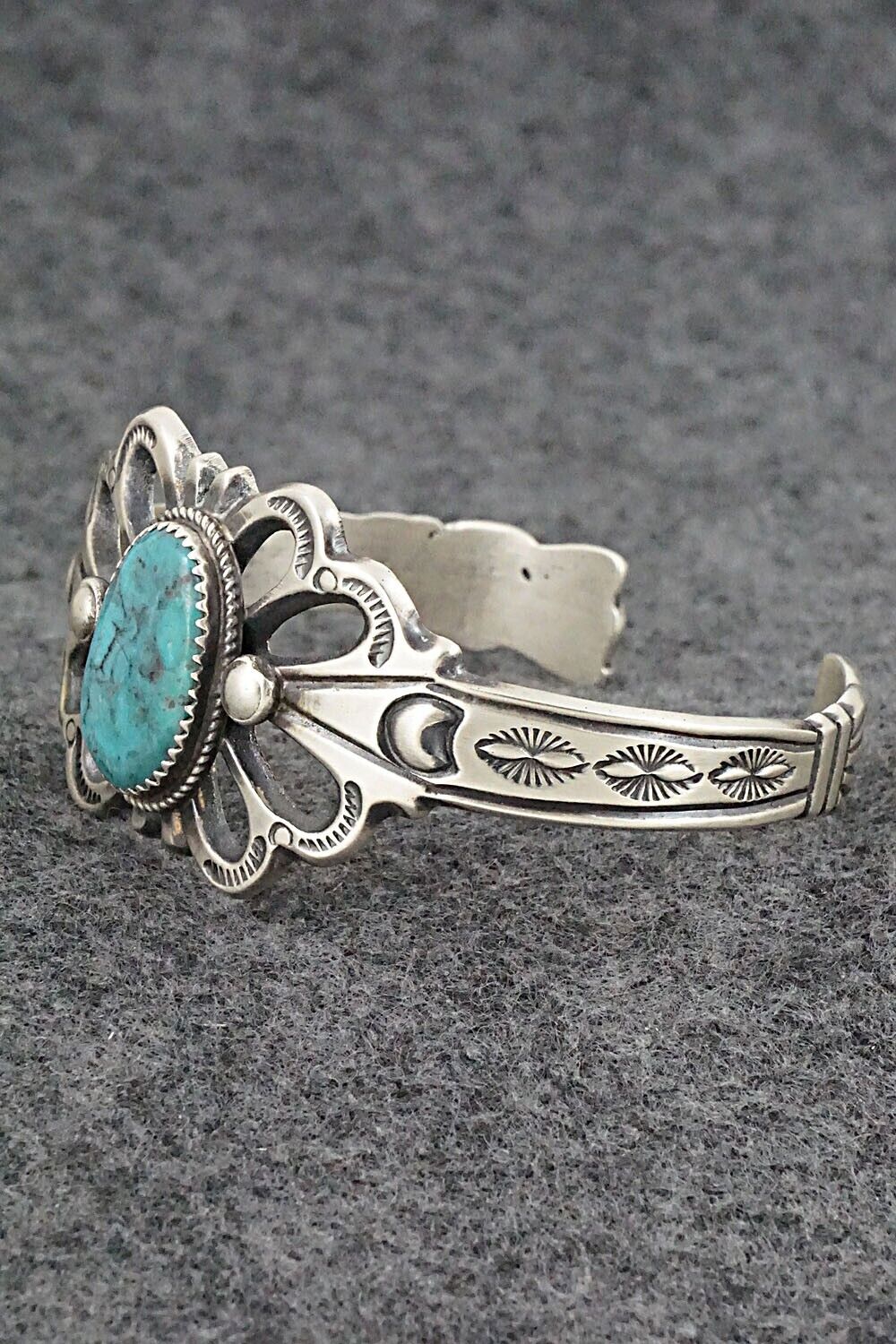 Turquoise & Sterling Silver Bracelet - Valerie Cayatineto