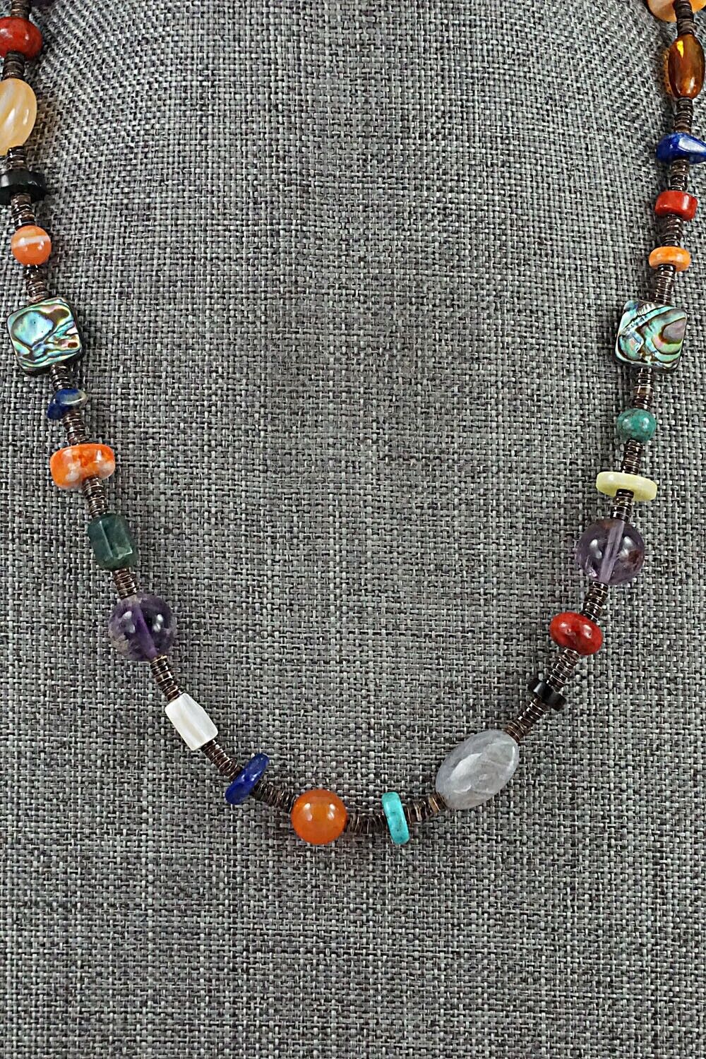 Multi-Stone and Sterling Silver Necklace - Helen Tsosie