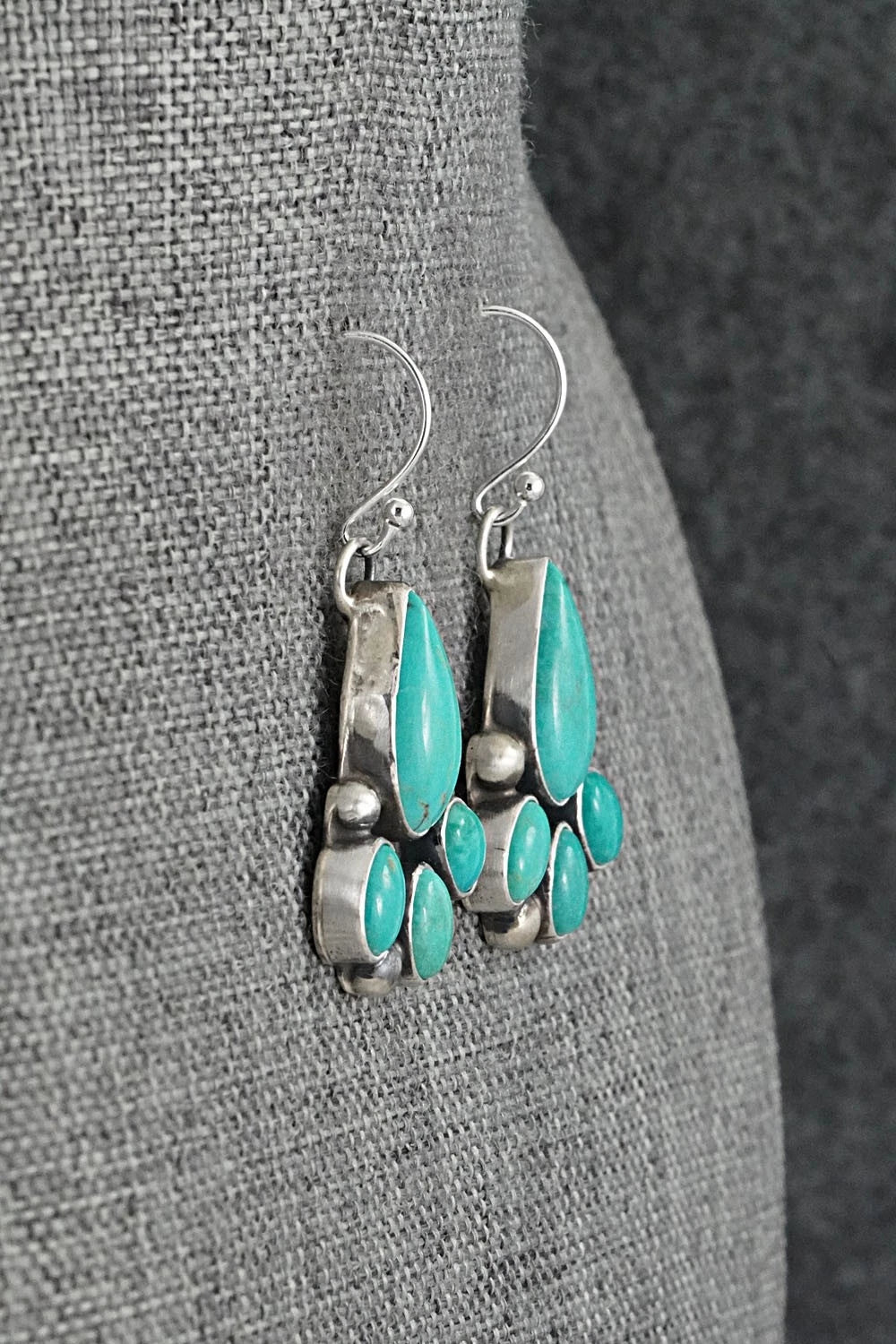 Turquoise & Sterling Silver Earrings - Kathleen Livingston