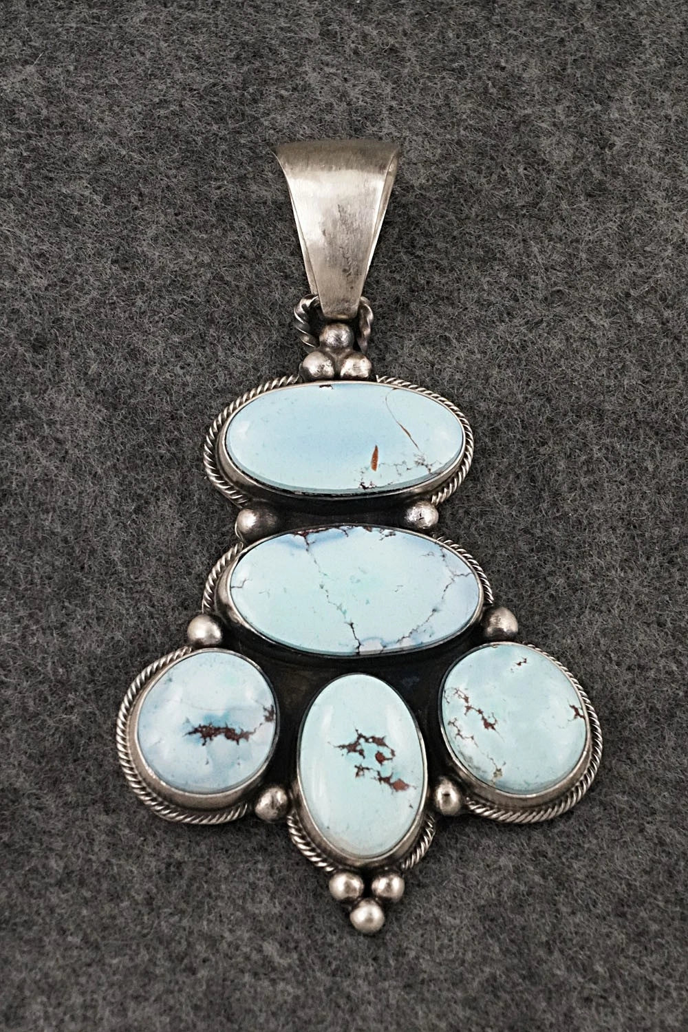 Turquoise & Sterling Silver Pendant and Earrings Set - Darrin Livingston