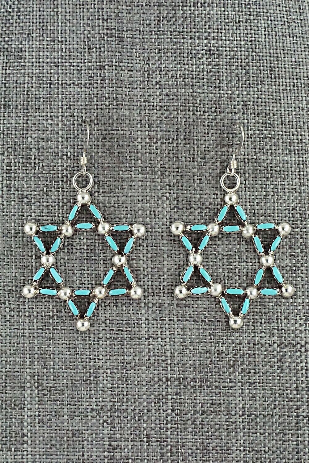 Turquoise & Sterling Silver Earrings - D. Ramancito