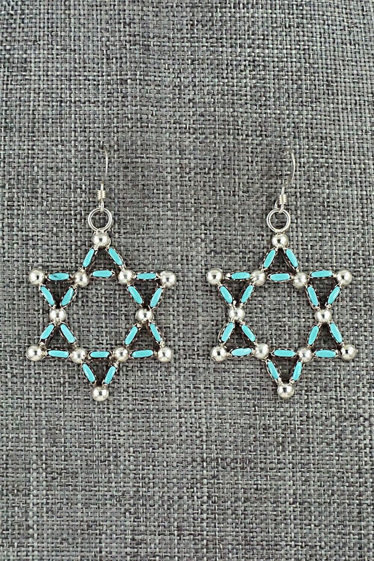 Turquoise & Sterling Silver Earrings - D. Ramancito