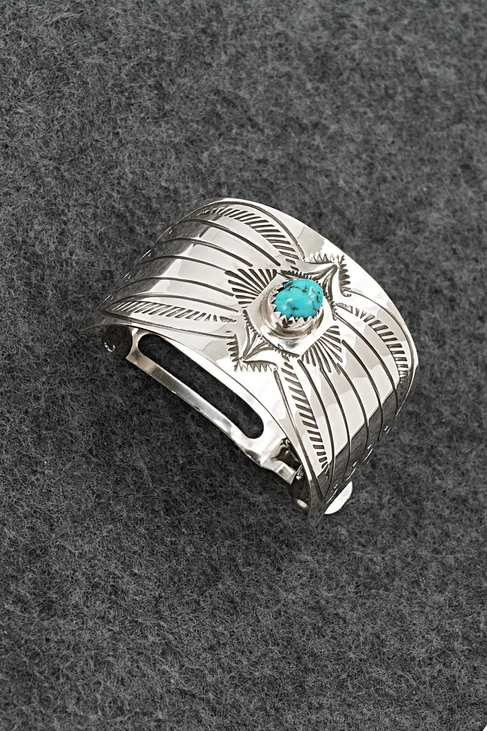 Turquoise & Sterling Silver Hair Barrette - Jolene Begay