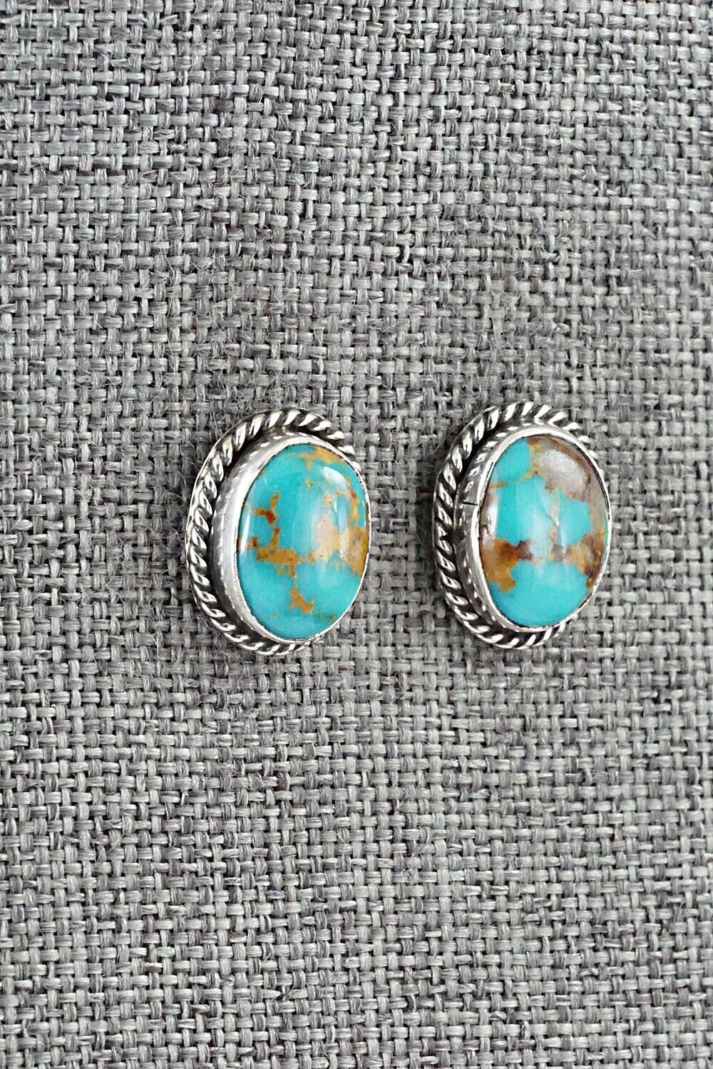 Turquoise & Sterling Silver Earrings - Marco Begaye