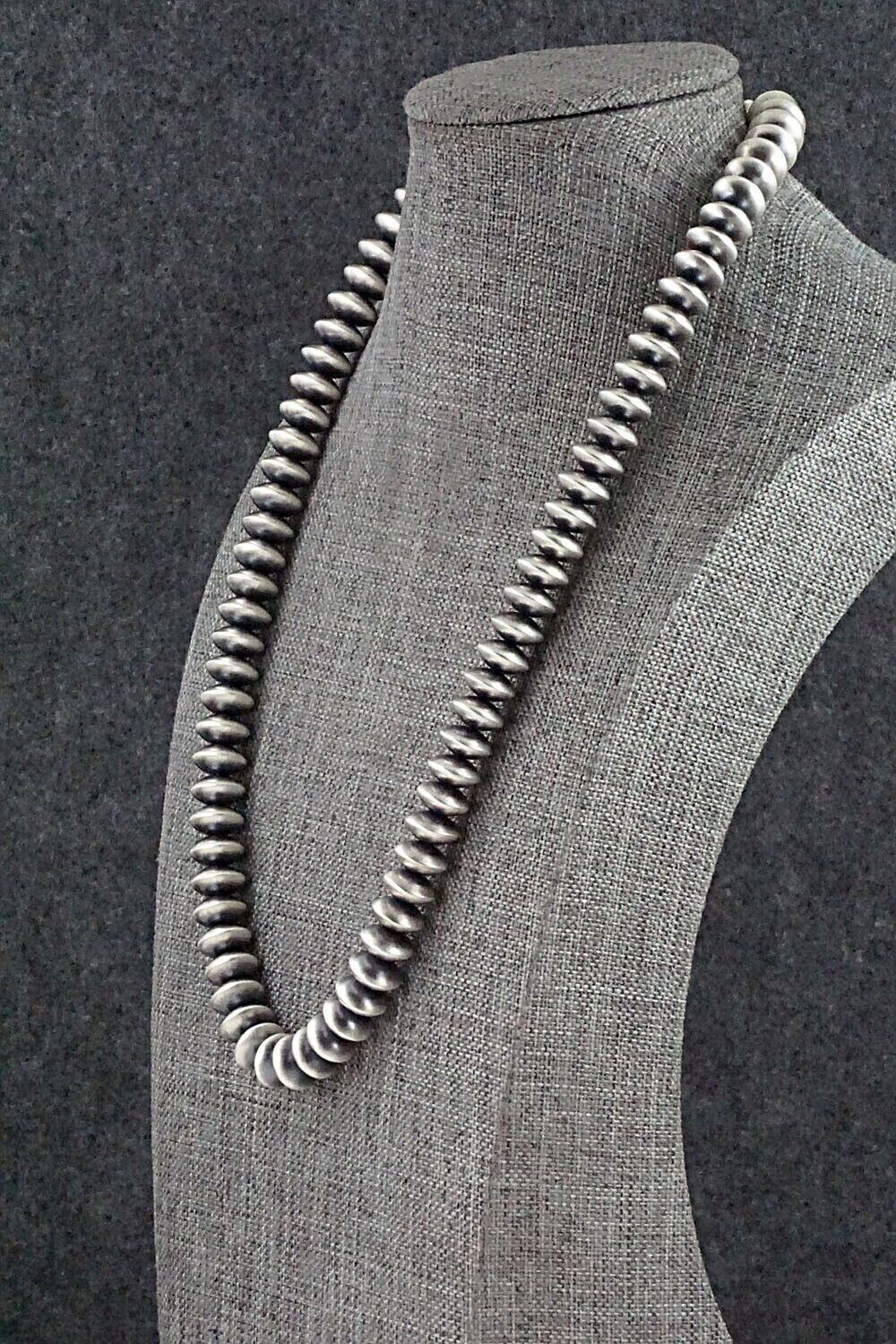 Sterling Silver Navajo Pearl Necklace 20" - Dorinda Mariano