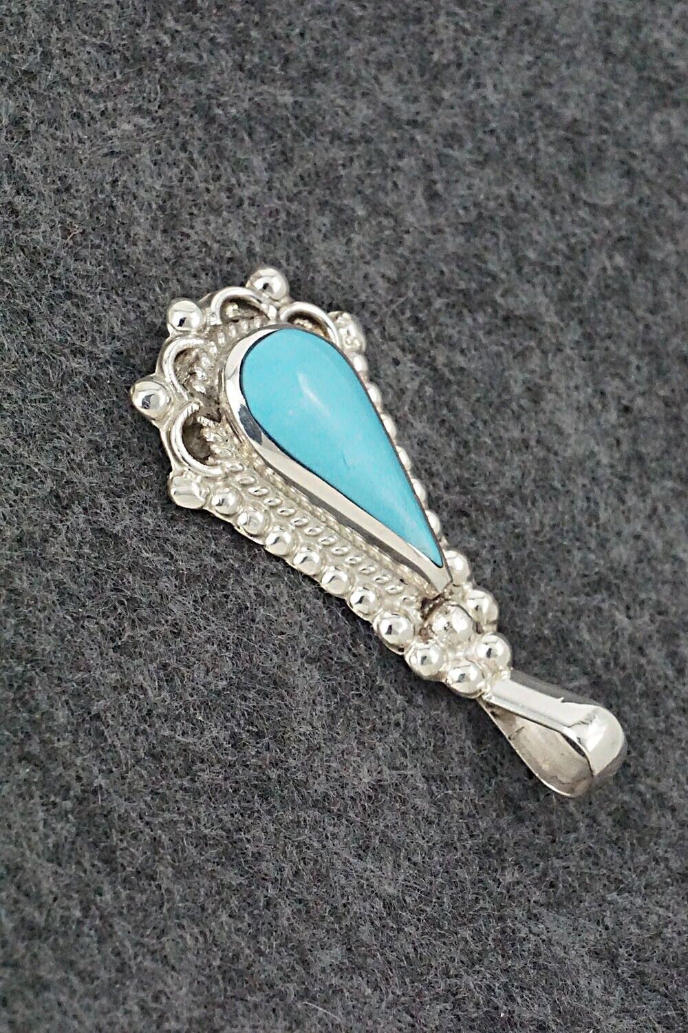 Turquoise & Sterling Silver Pendant - Juanita Yatsatie