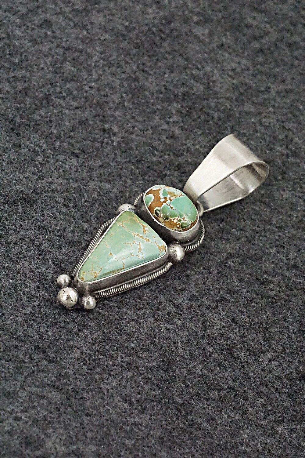 Turquoise & Sterling Silver Pendant - Darrin Livingston