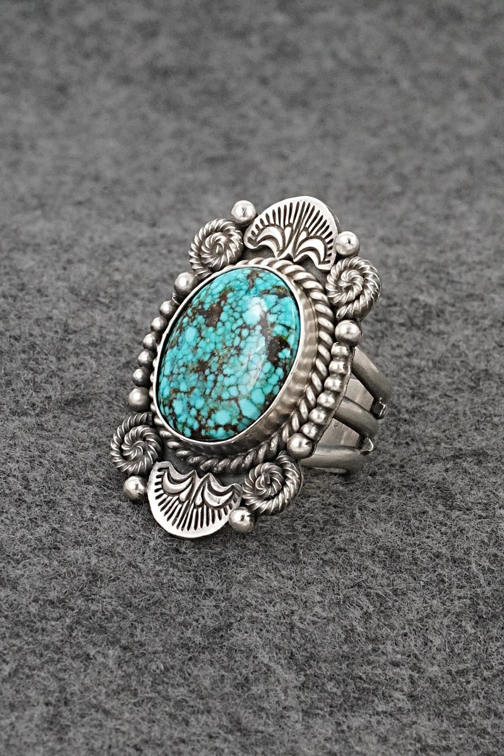 Turquoise & Sterling Silver Ring - Michael Calladitto - Size 9