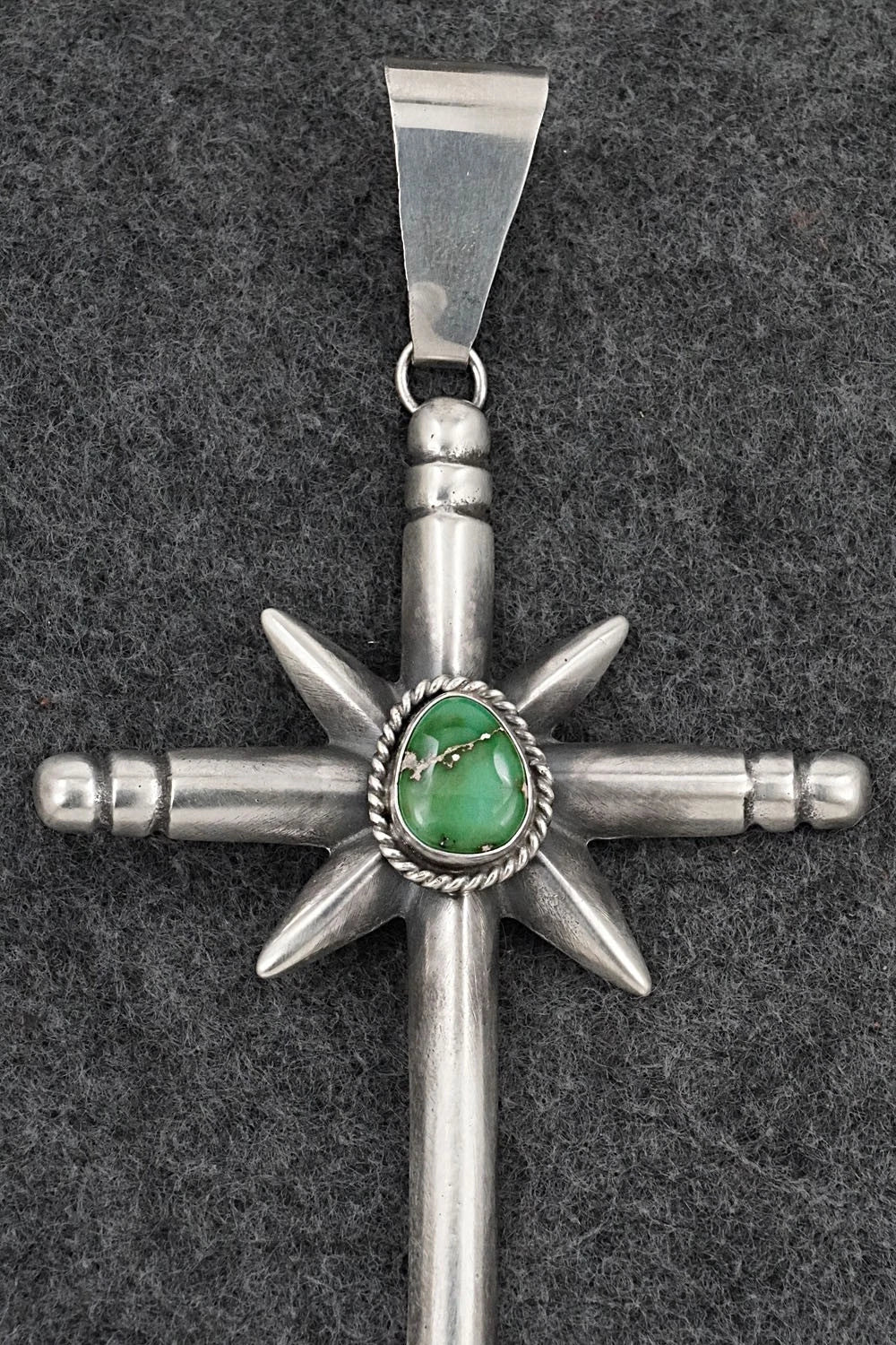 Turquoise & Sterling Silver Pendant - Eugene Gruber