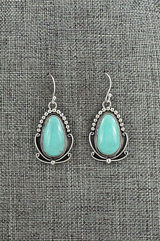 Turquoise & Sterling Silver Earrings - Mark Yazzie