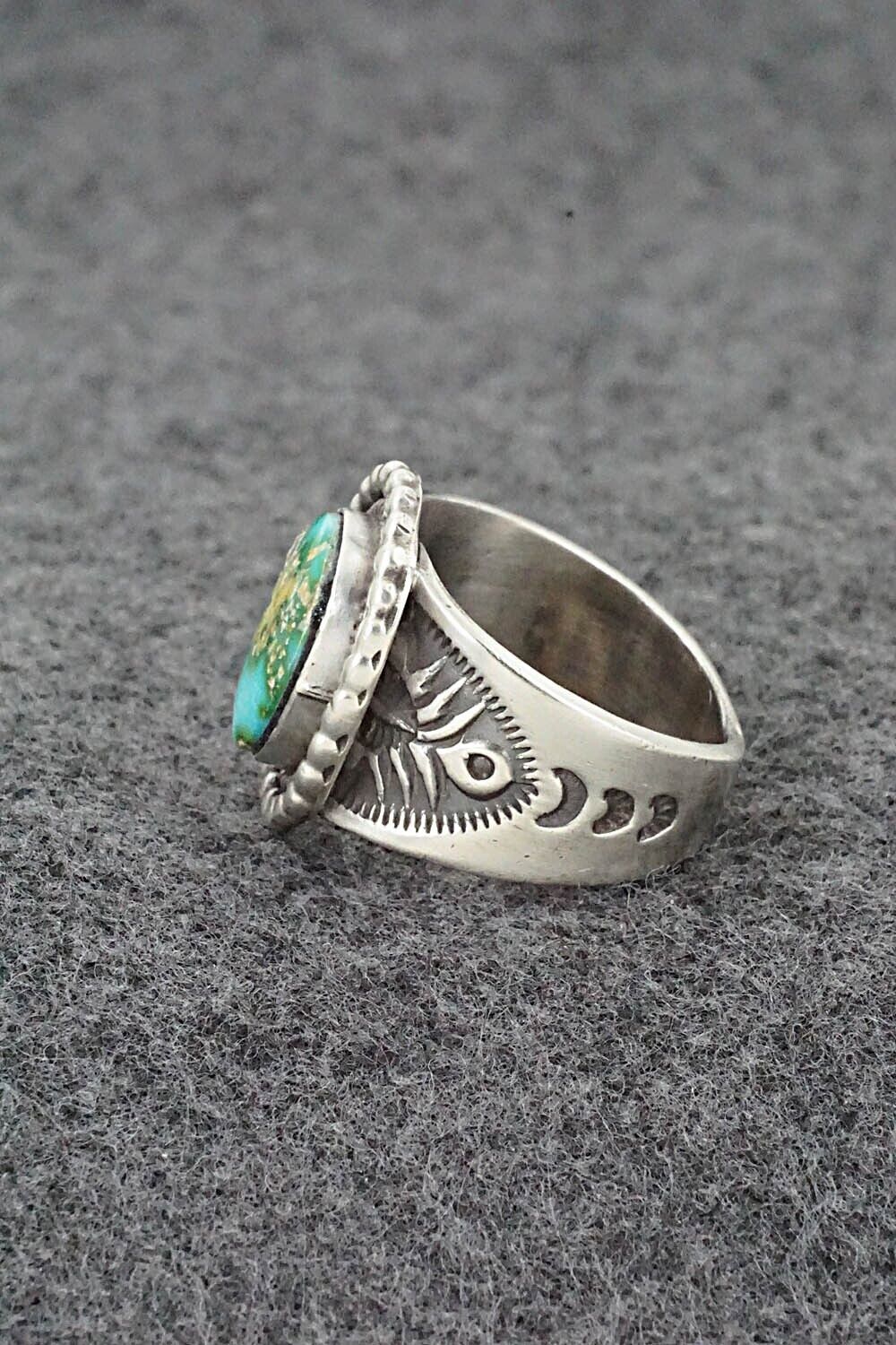 Turquoise & Sterling Silver Ring - Samuel Yellowhair - Size 10