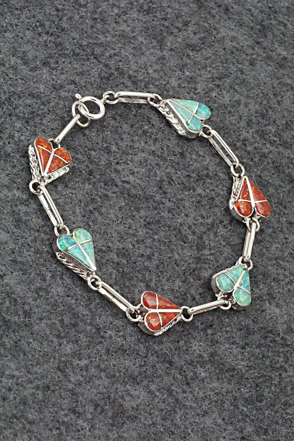 Opalite & Sterling Silver Link Bracelet - Velda Nastacio